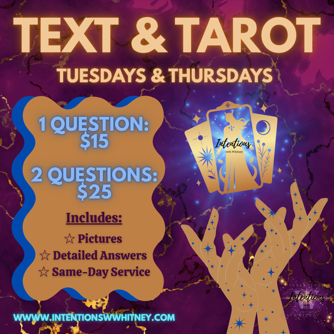 Text & Tarot Tuesdays and Thursdays
